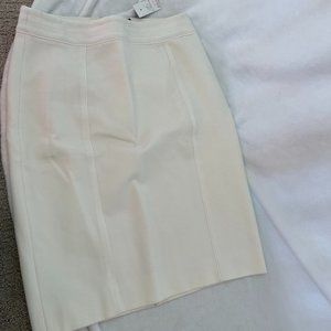 WHITE HOUSE BLACK MARKET, White Knee Length Skirt, 8